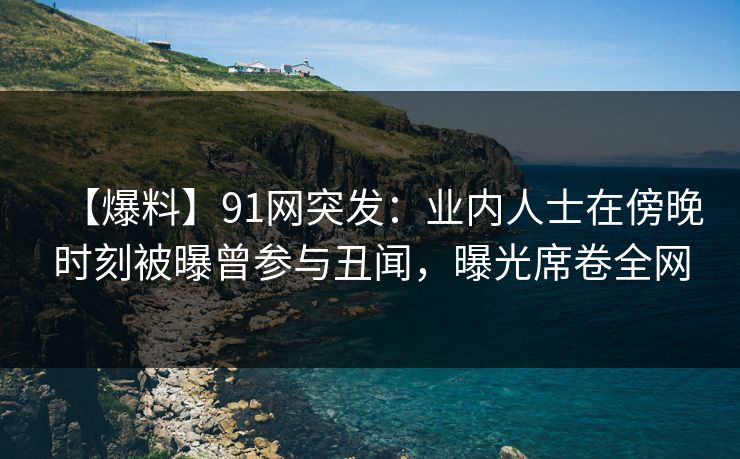 【爆料】91网突发：业内人士在傍晚时刻被曝曾参与丑闻，曝光席卷全网